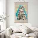 Affiche textile Le Silence Montre l'Intelligence Pop Art - Habib