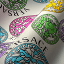 Luksusowa tapeta Versace Home Tapeta Medusa Kolorowa tapeta z włókniny z głowami meduzy