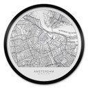 Plakat Mapa miasta Amsterdam - okrągły