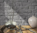 Non-woven tapet i 3D steneffekt brun steneffekt 