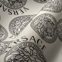 Versace Home Designe luksusowa tapeta czarna biała głowa meduzy tapeta wzór tapeta