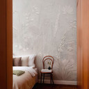 Bloemen Fotobehang - planten in wit in een modern ontwerp - Ms Tiff