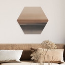 Hexagon Wandbild Rotko Dawn - Warmer Horizont - Sir Edward x Grigory Gladarev - Alu-Dibond - 25x22