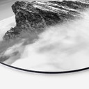 Wandbild Bergspitze über den weißen Wolken - Alu-Dibond - Rund