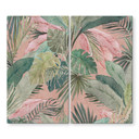 Kogeplade med tropiske blade i junglen pink - Bloomery Decor