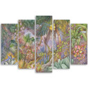 5 stykke lærredstryk Deep Jungle