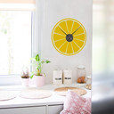 Sticker mural - Horloge Citron