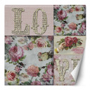 Fototapete, Shabby Chic Abstrakte Collage Liebe - Andrea Haase
