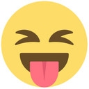 Muursticker Emoji Tong