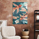 Glasbillede - To koi i en dam - SpaceFrog Designs