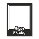 Fotoramme Happy Birthday Black - Festramme til fødselsdagsfest