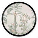 Plakat Las tropikalny z kakadu - Bloomery Decor - okrągły