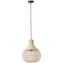 Pendelleuchte Olivia, braun, 120 x 32,5 cm, Rattan Pendelleuchte