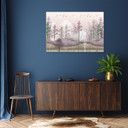 Canvasbillede, Fugle over skoven