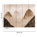 Non-woven tapet Designwalls i beige og sort non-woven tapet Misty Rocks fugle natur