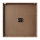 Horloge murale vintage en MDF effet bois, horloge à quartz carrée avec chiffres romains au design antique 50x50x3,5