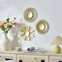 Wandspiegel 3er Set Vintage gold - Lima - Ø 25 cm