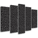 5 stykke lærredsprint, Leopard Leopard Pels Patches Mønster