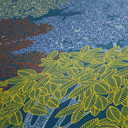Architects Paper Floral Impression - Papier peint intissé de forêt, bleu