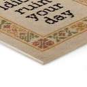Houten Wanddecoratie Don't let idiots Spreuk met Borduurpatroon - Magnusson