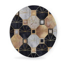 Wandcirkel Alu-Dibond Fredriksson - Gold & Black