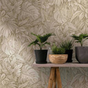non-woven tapet beige blomstret til stue soveværelse tapet marburg