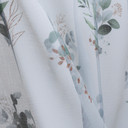 Gardine mit floralem Design - Halbtransparenter Vorhang - Schlaufenschal