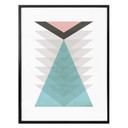 Plakat Nouveauprints - Totem aqua & pink