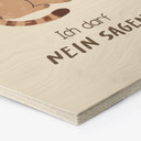 Holzbild Hexagon mit Katze - Bestärkung 'Ich darf nein sagen'