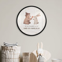 Rundes Affirmationsposter mit Bär und Hase - 'Ich bin freundlich' für das Kinderzimmer