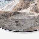 Tableau sur alu-Dibond rond Découverte de la nature dans les pittoresques dunes de la Baltique