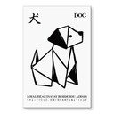Tableau Origami Géométrique Chien - Krygowski - Alu-Dibond