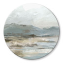 Glasbild Sanfte Küstenlandschaft grau - Cheney - Rund