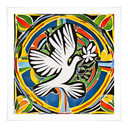 Plakat Kolorowy Gołąb Pokoju - Inspirowany Matisse'em - Zamart - Kwadrat