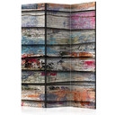 Paravent Séparation de pièce - Bois coloré, 3 pièces
