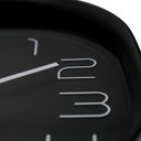 Minimalistische, moderne Wanduhr mit runden Ecken, schwarz | 29x29 cm