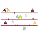 Wallsticker Fugle på en Snor