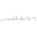 Muursticker Keulen Skyline Outline