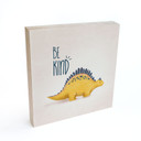 Træ dekoration blok Dino Be Kind - Stegosaurus - Tunaboylu