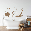Afslappende bad wallsticker
