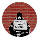 Wandcirkel Banksy - Keep Your Coins