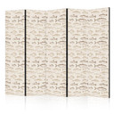 Paravent, Raumteiler freistehend, Trennwand - Fish in Beige Tones Presented in Vintage Style