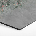 Wanddecoratie exotische palmbladeren roze-groen - Ms Tiff - Alu-Dibond
