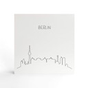 Billede af træ til at sætte op - Skyline Berlin Outline - 15x15 cm