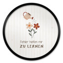 Rundes Kinder-Poster mit Gießkanne - 'Fehler helfen mir zu lernen'