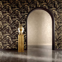 Versace fleecetapet Giungla palme creme, sølv
