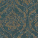 Ikke-vævet tapet Davide Ornament Green Metallic - Maison Du Temps neoklassisk stue gang kontor