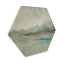 Hexagon Holzbild Velvet Horizon - Abstrakter See - Sir Edward x Grigory Gladarev