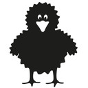 Wallsticker Fluffy Kylling