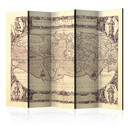 Paravent Séparation de pièce - Carte du monde - Nova Universi Orbis Description, 5-pièces - 225x172 
